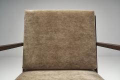 Pair of Swedish Upholstered Armchairs with Curved Armrests Sweden 1930s - 4563327