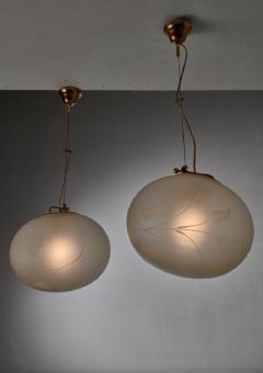 Pair of Swedish adjustable pendants with floral motif - 764592