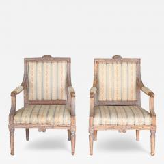 Pair of Swedish armchairs Gustavian period - 3302144