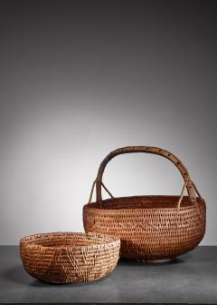 Pair of Swedish folk art baskets 19th Century - 952654