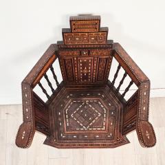 Pair of Syrian Shell Inlaid Hall Chairs circa 1960 - 4499613