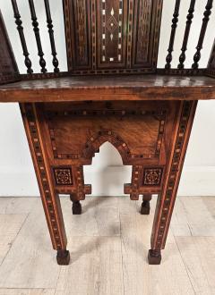 Pair of Syrian Shell Inlaid Hall Chairs circa 1960 - 4499614