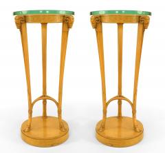 Pair of T H ROBSJOHN GIBBINGS Art Moderne Sycamore Pedestals - 4628049