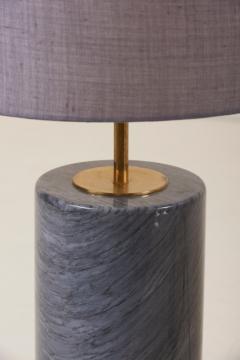 Pair of Table Lamps in White and Grey Marble Germany - 1097015