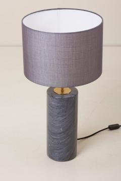 Pair of Table Lamps in White and Grey Marble Germany - 1097017