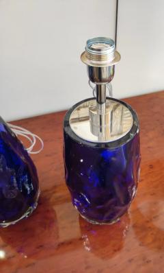 Pair of Table Lamps in blue Murano Glass - 2987099