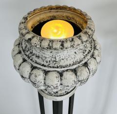 Pair of Tall Cast Iron Vase Floor Lamps - 4365264