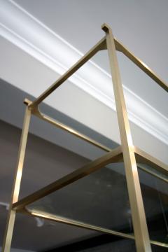 Pair of Tall Custom Brass tag res with Glass Shelves - 248468