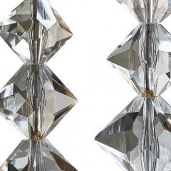 Pair of Tall German Cut Crystal Table Lamps - 2832326
