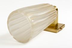 Pair of Tall Murano Blown Gold Round Wall Lights Contemporary 2 Sets Available - 4334057