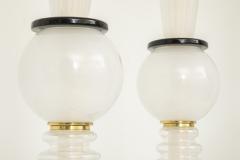 Pair of Tall Murano Glass Table Lamps - 4386486