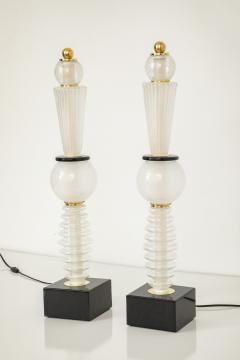 Pair of Tall Murano Glass Table Lamps - 4386489