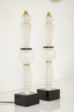 Pair of Tall Murano Glass Table Lamps - 4386490