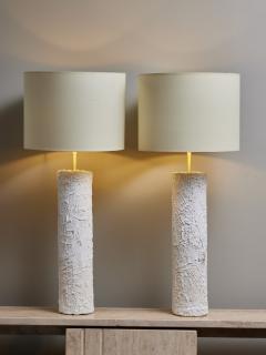 Pair of Tall Plaster Table Lamps - 3339854