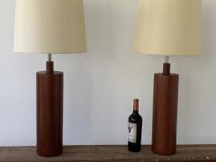 Pair of Teak Table Lamps - 2683851