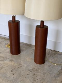 Pair of Teak Table Lamps - 2683855
