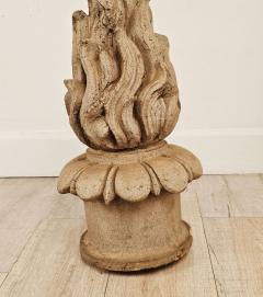 Pair of Terracotta Flame Finials France 19th century - 4231773