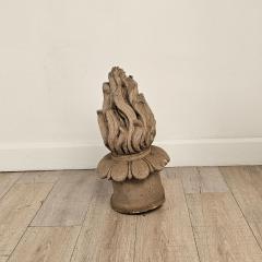 Pair of Terracotta Flame Finials France 19th century - 4231774