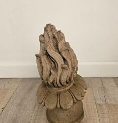 Pair of Terracotta Flame Finials France 19th century - 4231775