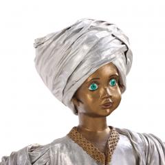 Pair of Theatrical Papier M ch Figural Lamp Bearers Continental late 20th C  - 4576262