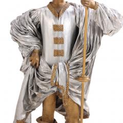 Pair of Theatrical Papier M ch Figural Lamp Bearers Continental late 20th C  - 4576267
