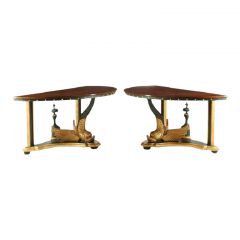 Pair of Thomas Morgan Winged Dolphin Console Table - 3462312