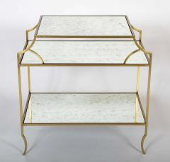 Pair of Three Tier Mirrored Etagere Tables - 4018821