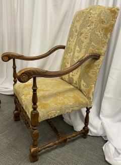 Pair of Throne Chairs Fauteuils in Louis XIV Fashion Fine Upholstery - 2917596