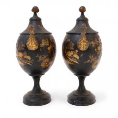 Pair of Tole Chestnut Urns - 1376310