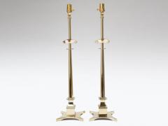 Pair of Tommi Parzinger Style Brass Lamps - 970661