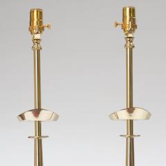 Pair of Tommi Parzinger Style Brass Lamps - 970662