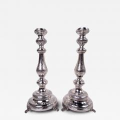 Pair of Traditional European Silver Old Country Candlesticks - 4101529