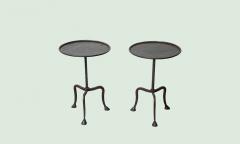Pair of Tripod Hand Forged Hoof Feet Side Tables in Stock - 2831849