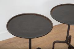 Pair of Tripod Hand Forged Hoof Feet Side Tables in Stock - 2831860