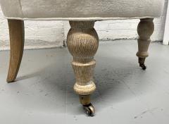 Pair of Tufted Cerused Lounge Slipper Chairs - 2525880