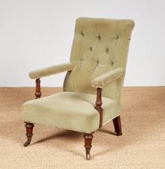 Pair of Tufted High Back Open Armchairs - 4442656