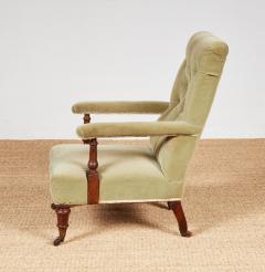 Pair of Tufted High Back Open Armchairs - 4442659