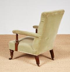 Pair of Tufted High Back Open Armchairs - 4442665