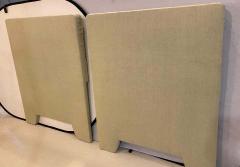 Pair of Tufted Linen Twin Headboards - 1469892