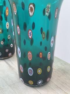Pair of Turquoise Murano Glass Vases - 2684558