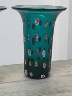 Pair of Turquoise Murano Glass Vases - 2684560