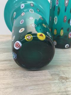 Pair of Turquoise Murano Glass Vases - 2684563