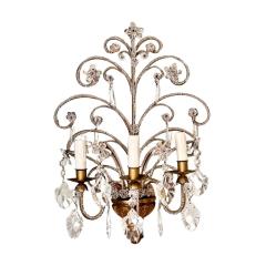 Pair of Tuscan 3 Lite Rococo Style Wall Sconces - 4205465