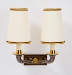 Pair of Two Branch Bronze Neo Classical Sconces 1950s - 3559770