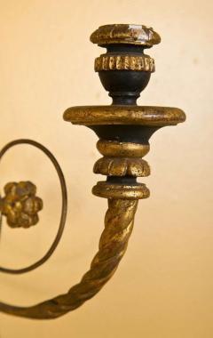 Pair of Two Light Louis XVI Style Eagle Carved Gilt Wall Sconces - 2950494