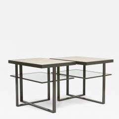 Pair of Two Tiered Asymmetrical Tables - 3895542