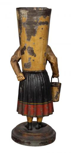 Pair of Tyrolean Tole Figural Vases - 4131134