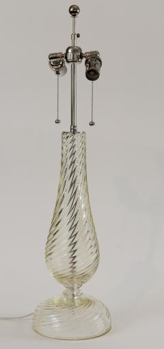 Pair of Unique Modern Murano Swirl Lamps Contemporary - 3196955