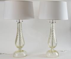 Pair of Unique Modern Murano Swirl Lamps Contemporary - 3196984