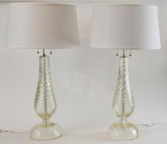 Pair of Unique Modern Murano Swirl Lamps Contemporary - 3196991